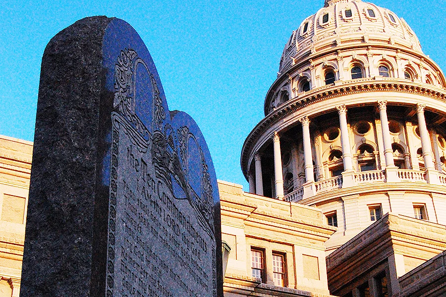 The Texas capitol building, where Gov. Greg Abbott signed a bill into law on June 21, 2025, that requires public school classrooms to display the Ten Commandments.?w=200&h=150