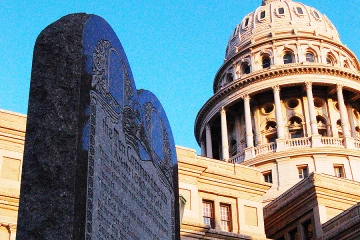 Ten Commandments outside of the Texas Capitol Credit BLundin via Flickr CC BY NC ND 20 CNA