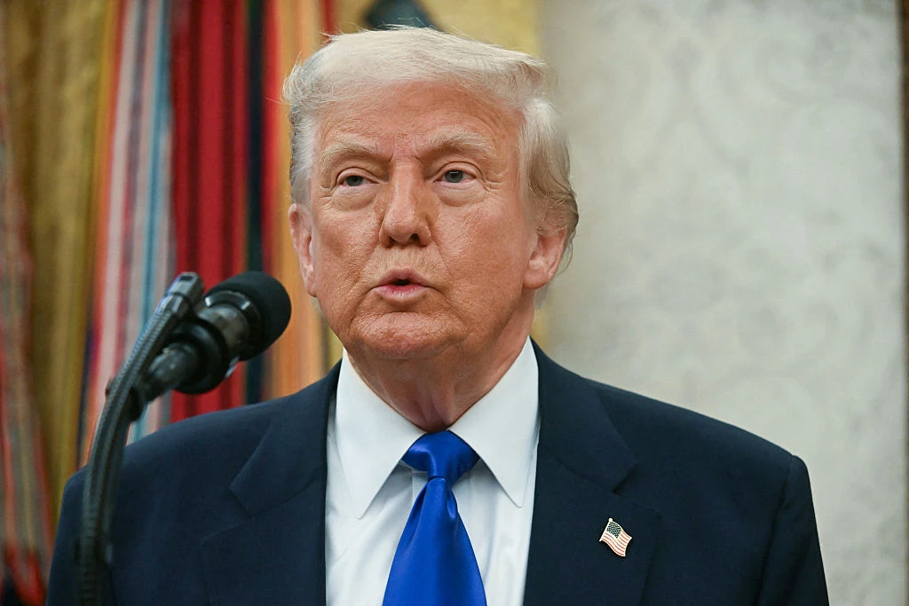 President Donald Trump speaks during an event in the Oval Office of the White House in Washington, D.C., on May 5, 2025.?w=200&h=150