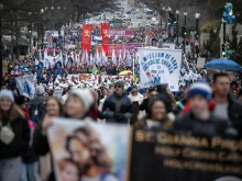 Tens of thousands of pro-life advocates march through the streets of Washington, D.C., during the 52nd annual March for Life on Jan. 24, 2025.