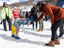 Usha Vance visits the 2025 Special Olympics Winter Games in Turin, Italy, on March 10, 2025.