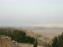 The view of the West Bank and Israel from Mount Nebo.