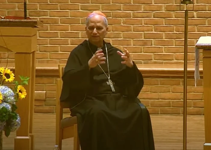 Then-Cardinal Robert Prevost speaking at St. Jude Catholic Church in New Lenox, Illinois, on Aug. 7, 2024.?w=200&h=150
