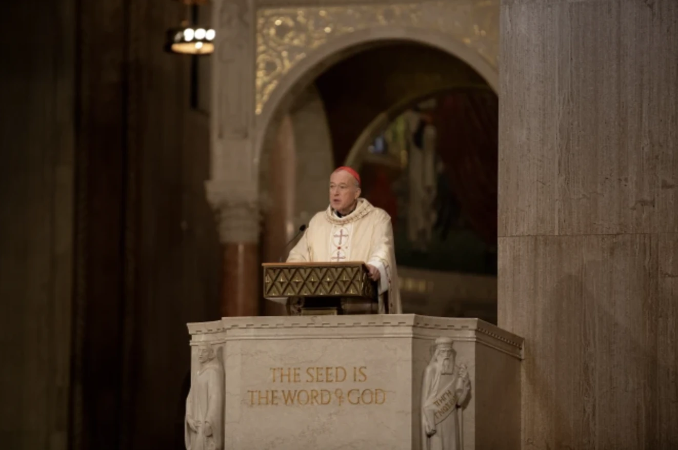 Cardinal Robert McElroy gives his first homily as the shepherd of the Archdiocese of Washington at the Basilica of the National Shrine of the Immaculate Conception on March 11, 2025.?w=200&h=150