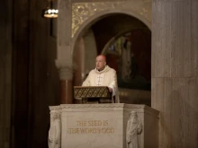 Cardinal Robert McElroy gives his first homily as the shepherd of the Archdiocese of Washington at the Basilica of the National Shrine of the Immaculate Conception on March 11, 2025.