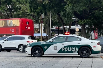 Police patrol in Mexico City May 2025