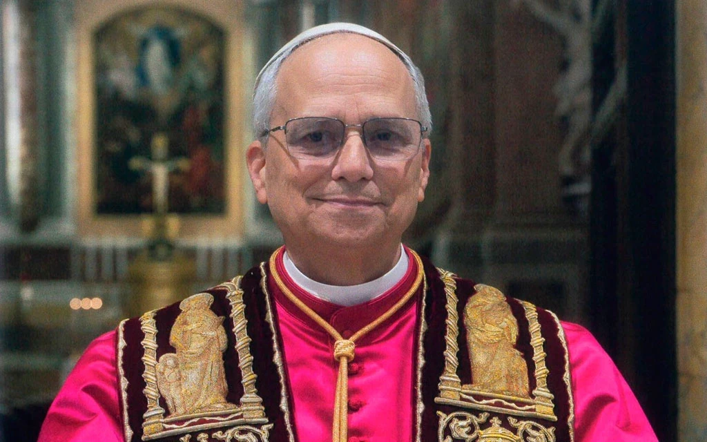 A cropped version of the official portrait of Pope Leo XIV, published by the Vatican on May 10, 2025.?w=200&h=150