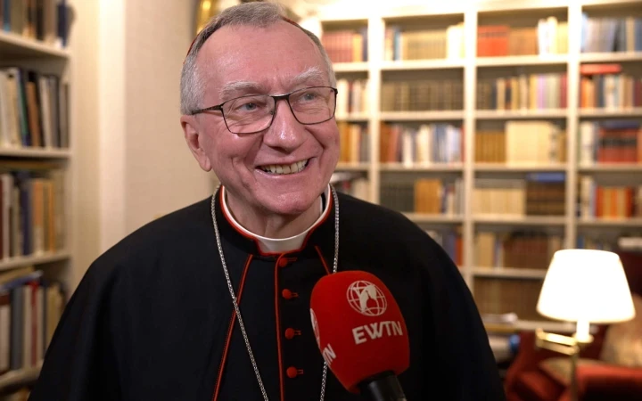 Cardinal Pietro Parolin speaks to EWTN News in Oslo, Norway, on Jan. 17, 2025.?w=200&h=150