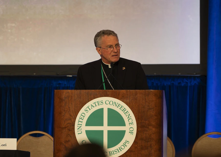 USCCB President Archbishop Timothy Broglio speaks at the bishops’ spring meeting, Thursday, June 13, 2024.?w=200&h=150