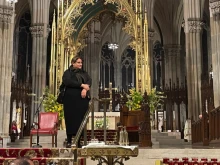 Antonia Salzano Acutis speaks to the faithful in New York City on Thursday, May 29, 2025.