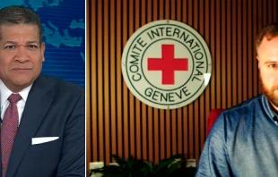 Steve Dorsey, U.S. head of communications and public affairs for the International Committee of the Red Cross, speaks about civilian suffering in Gaza with “EWTN News Nightly” host Erik Rosales on June 4, 2025. Credit: “EWTN News Nightly”