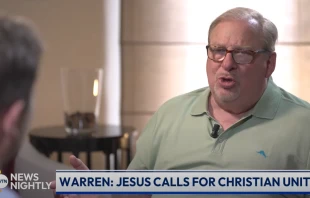 Pastor Rick Warren speaks to EWTN Vatican Bureau Chief Andreas Thonhauser on “EWTN News Nightly” on Friday, June 6, 2025. Credit: EWTN News