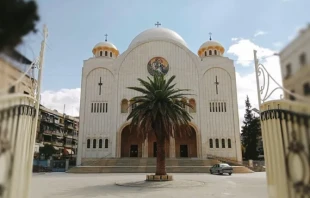 Over a year after the earthquake that hit Syria and Turkey in February 2023, restoration of Aleppo's Church of St. George has been completed. Credit: Abdul Kareem Daniel